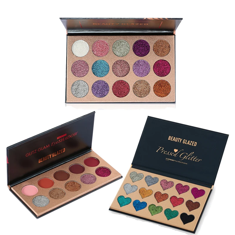 Beauty глазурованные Гламурные тени для век Палитра невероятно пигментированные матовые блестящие оттенки светящиеся тени для век палитра для макияжа