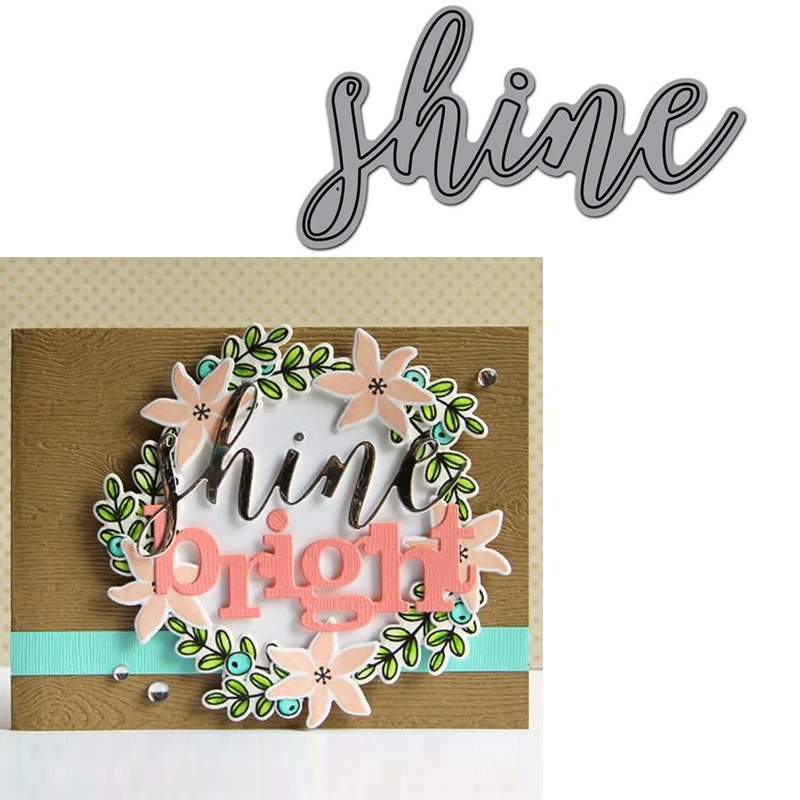

Shine Word Die Cuts For Card Making Shine Word dies scrapbooking metal cutting dies new 2019