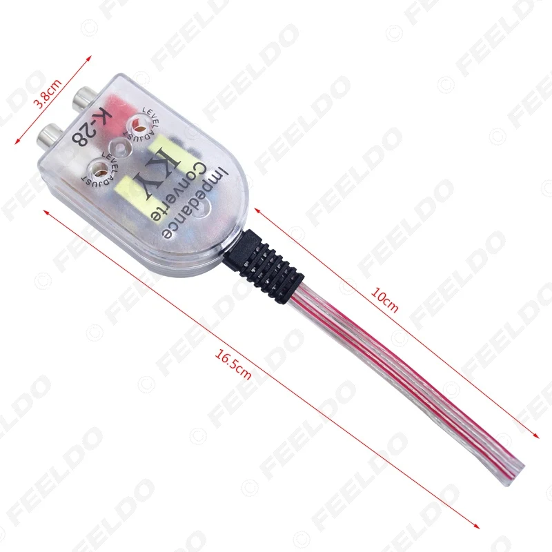 FEELDO 1 шт. автомобильный линейный выход преобразователь аудио звуковой сабвуфер