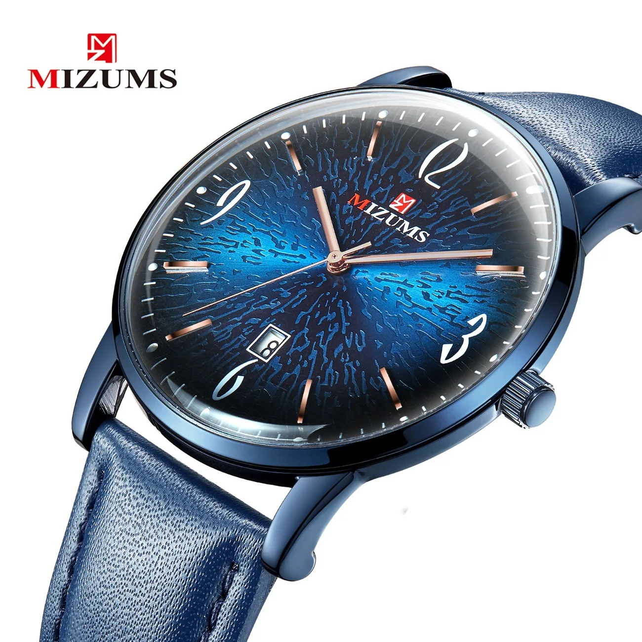 MIZUMS мужские часы Топ бренд класса люкс модные спортивные кварцевые кожаные