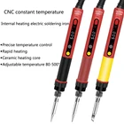 CXG Электрический паяльник, сварочные инструменты, инструмент для переделки, контроль постоянной температуры, паяльная Оловянная ручка, цифровой дисплей, 60 Вт 110 Вт