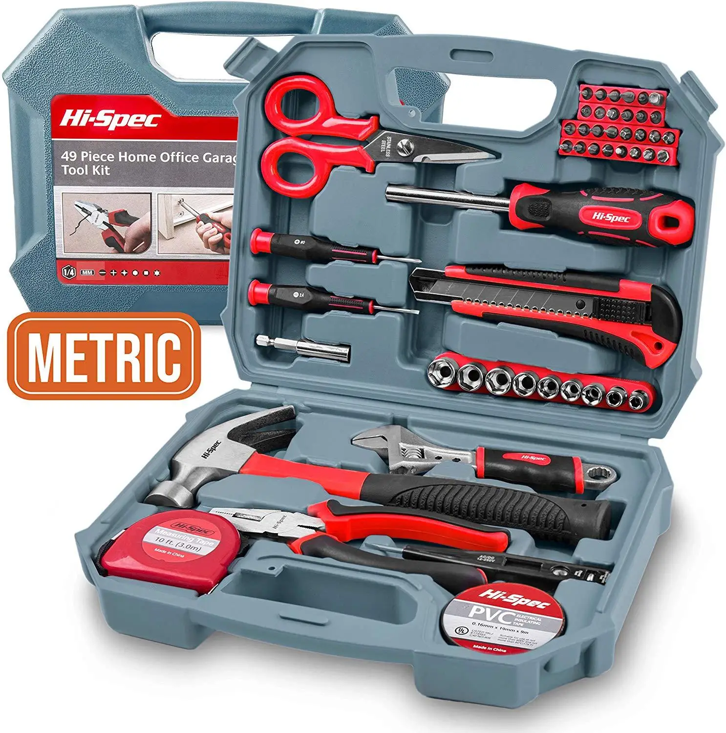 49pc DT30117 Hi-Spec 67pc набор ручных инструментов, метрический Автомобильный ремонтный автомобильный механик, набор инструментов для дома, гаража, гаечный ключ, инструменты, чехол для инструмента - Цвет: 49pc DT30117