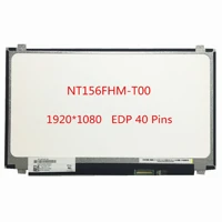 free shipping 15 6inch nt156fhm t00 nt156fhm t00 laptop lcd touch screen 19201080 edp 40 pins touch lcd display replacement
