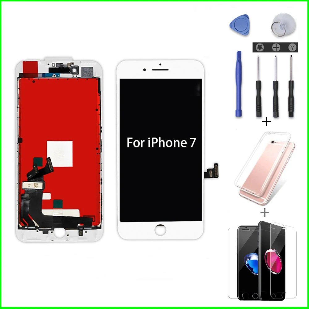 Белый/черный ЖК-дисплей для iPhone 7 Plus Замена дисплея 3D Ecran экран дигитайзер сборка 5