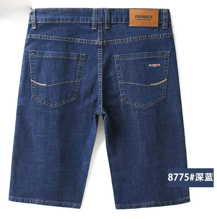 

2021 Summer Thin Men 's Jeans Shorts Straight Loose Jeans Middle Pants Men 's Fifth Pants
