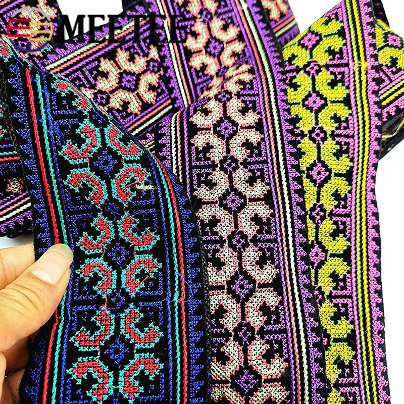 4m 7cm Ethnic Jacquard Webbing For Bags Strap Belt Embroideried Lace Trims Ribbons DIY Clothing Decoration Sewing Accessories | Дом и сад