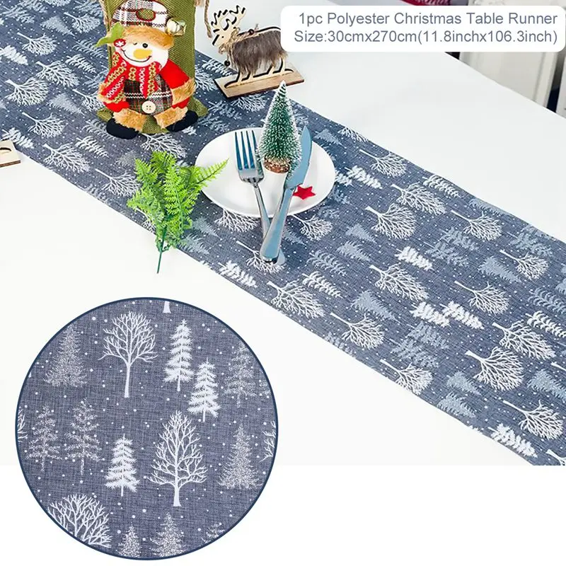 2.7m Table Runner 7 Рождественские украшения для обеденного стола, Рождественская скатерть, рождественские украшения для дома, Рождество, Год, Navidad - Цвет: 2.7m Table Runner 7