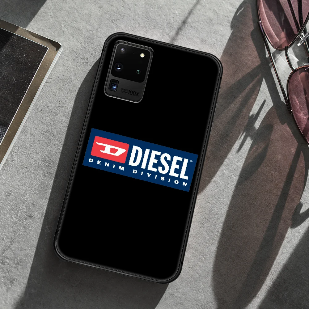 

Italian fashion brand Diesel Phone Case Cover Hull For Samsung Galaxy S 7 8 9 10 e 20 FE edge uitra plus Note 9 10 20 black Etui