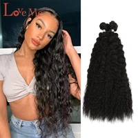 love me brazilian hair water wave bundles natural hair extensions 26 inches 4pcslot black red blond ombre synthetic bundles
