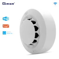 girier tuya wifi smart smoke fire alarm detector sensor with battery operated for home security system works with smart life app