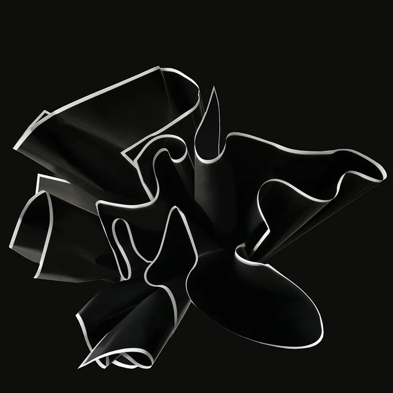 Бумага для упаковки цветов водонепроницаемая черно-белая 60 см 20 шт. | Дом и сад