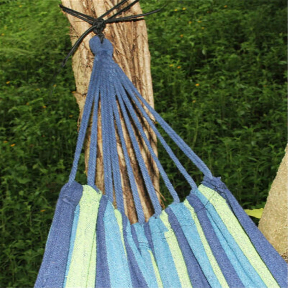 Двойной гамак подвесная койка из холщовой ткани 190 Х80 см качели для сада