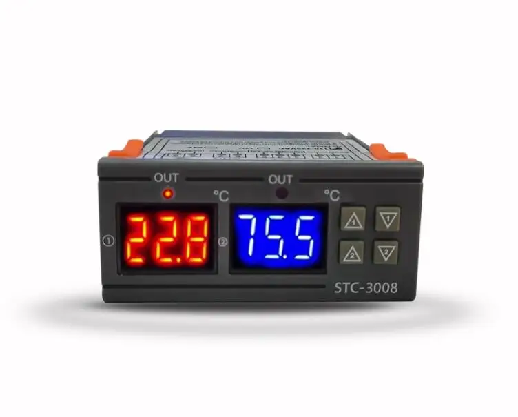 stc 3008 computer digital display intelligent double control electronic temperature controller double display double temperature free global shipping