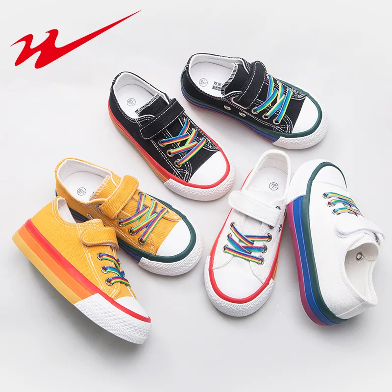 Студенческая парусиновая обувь Дышащая Спортивная для мальчиков и девочек