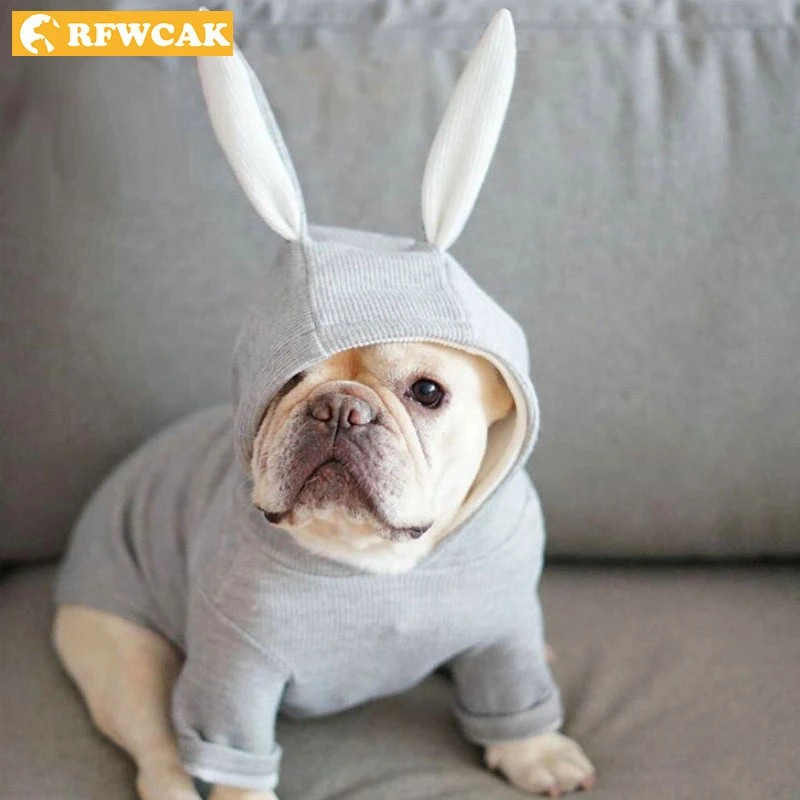 Одежда для собак свитер флисовая толстовка кролик собака рубашка французский