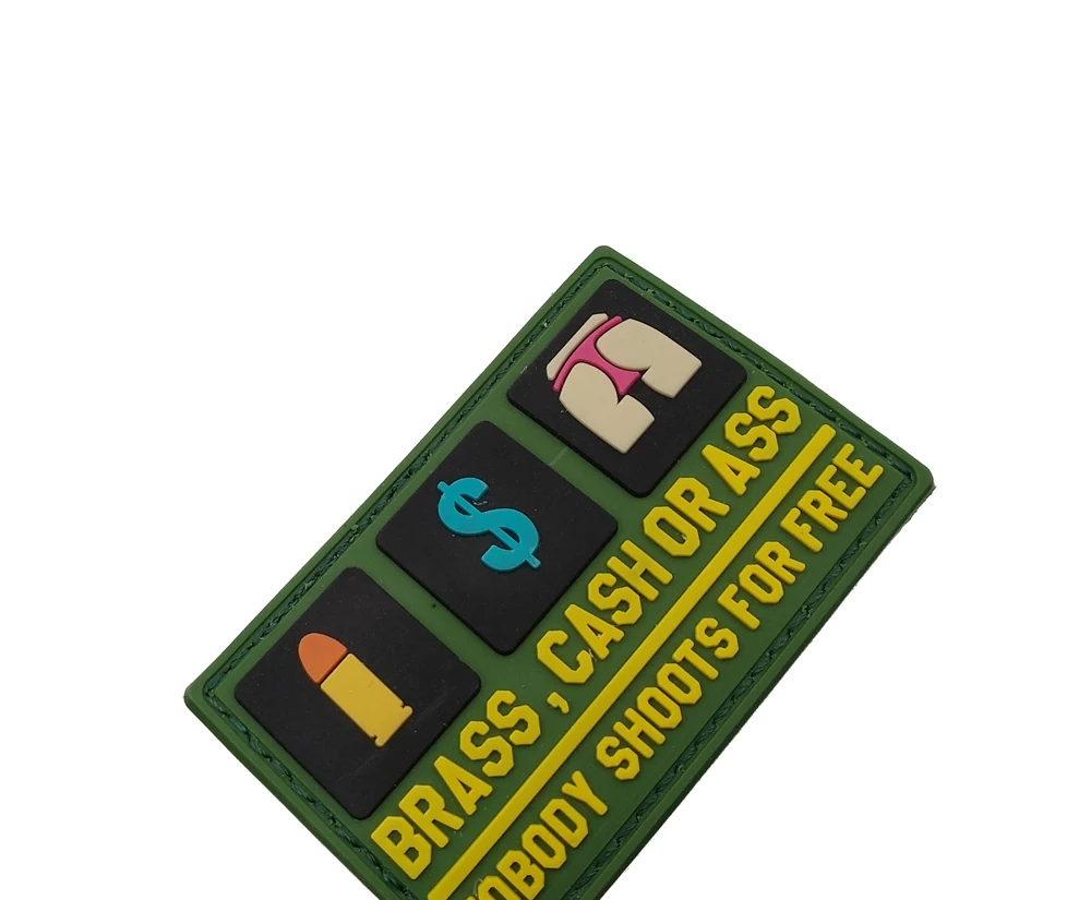 3D Embroidery PVC Bullet Cash Ass Waterproof Badge Armband Denim Jacket Backpack Hat Clothes Patch Accessories Icon 8*5cm | Дом и сад