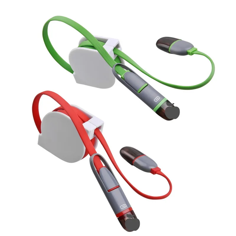 2 в 1 USB кабель для iPhone XS Max XR X 8 7 6 6S Micro USB кабель Android для samsung Xiaomi huawei Выдвижной зарядное устройство USB порт