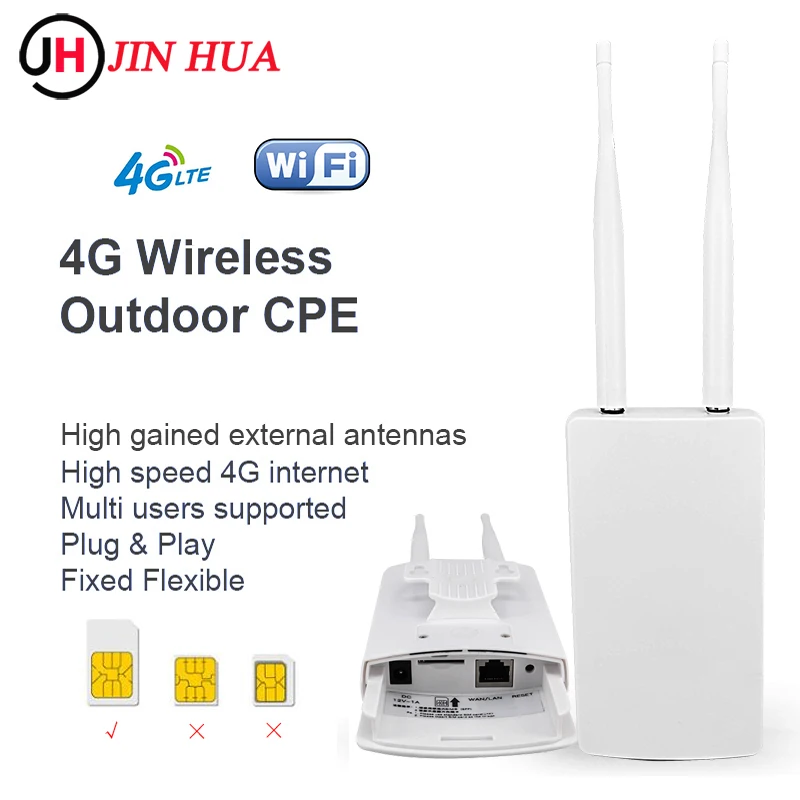 

Wi-Fi роутер Siempreloca CPE905-40 3G 4G LTE, точка доступа мобильного Wi-Fi, широкополосный модем, роутер с Sim-картой 4g, внешняя удаляемая антенна