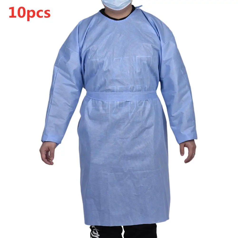 10 шт. одноразовые Платье CPE Водонепроницаемый устойчивое к маслам эластичным