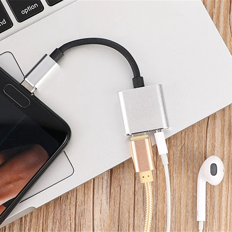 2x адаптер тype C Aux вывода с разъемом USB Type-C до 3 5 мм разъем для наушников Xiaomi Mi 6 без
