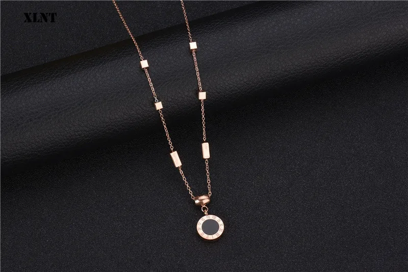 Новое поступление Женское Ожерелье XLNT из нержавеющей стали под розовое золото с