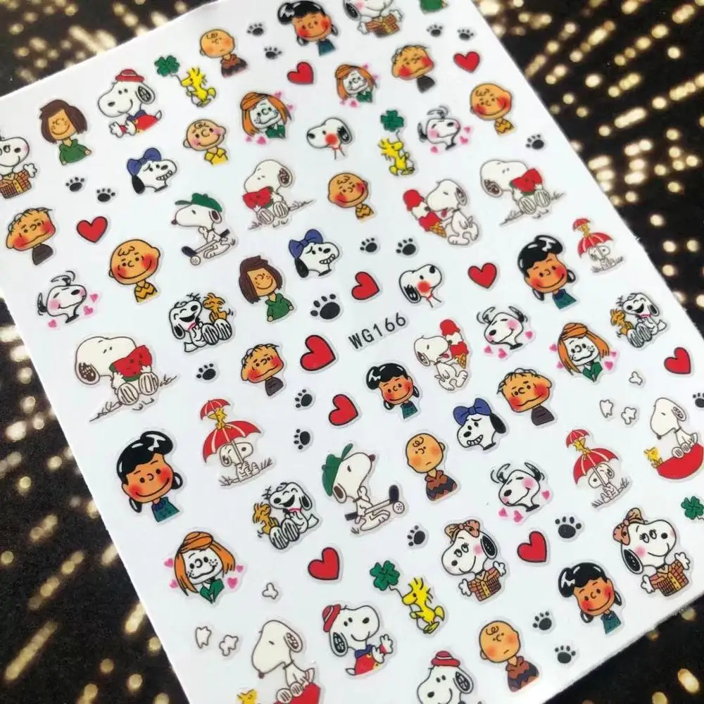 Hanyi серии Сакура цветок HANYI-100 мультфильм стикеры 3D на ногти nail Art Наклейка шаблон diy Инструменты для ногтей украшения - Цвет: WG-166