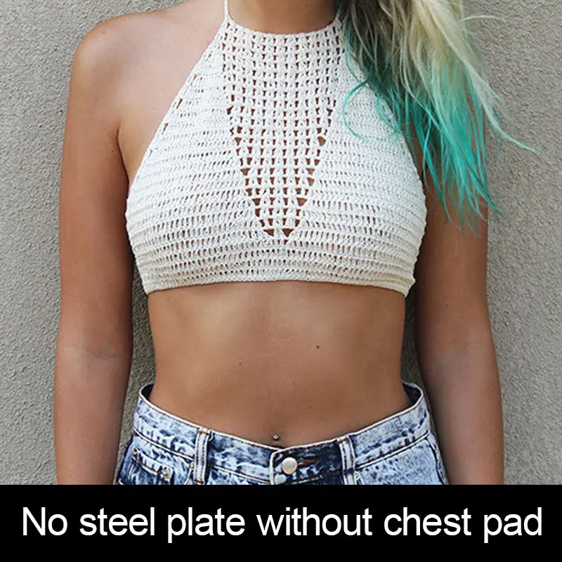 Лидер продаж вязаное бикини ручной работы топ бюстгальтер женские сексуальные