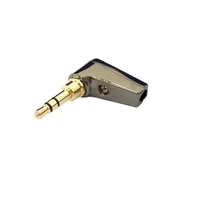 3 5mm right angle l type connector stereo headphone plug goldplated