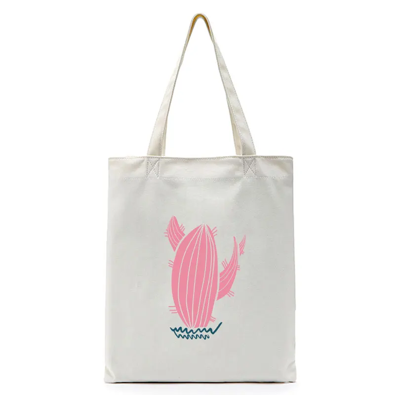 Оригинальная Складная многоразовая Холщовая Сумка кактус сумка тоут на заказ