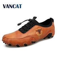 brand mens casual shoes high quality leather mens shoes handmade comfortable loafers non slip men driving shoes flats shoes