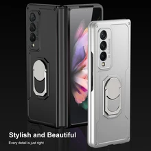 GKK Original Case For Samsung Galaxy Z Fold 2 3 5G Case Armor Anti-knock Protection Ring Stand Cover For Samsung Z Fold 2 3 5G