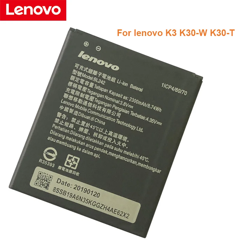 BL 242 BL242 батарея для lenovo K3 K30-W K30-T A6000 A3860 A3580 A3900 A6010 Plus аккумулятор | Мобильные