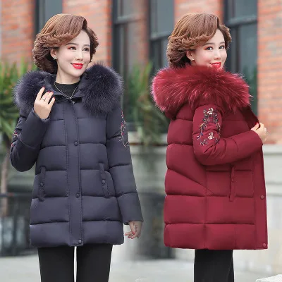 

Mother's day mothers wear winter new style cotton padded jacket women short and elderly women's down padded slim fitting jacket