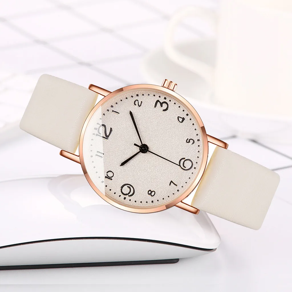 

vansvar High-end Concise Diverse Fashion Color Bracelet for Women Casual Quartz Leather Band Newv Strap Watch Analog Wrist Watch