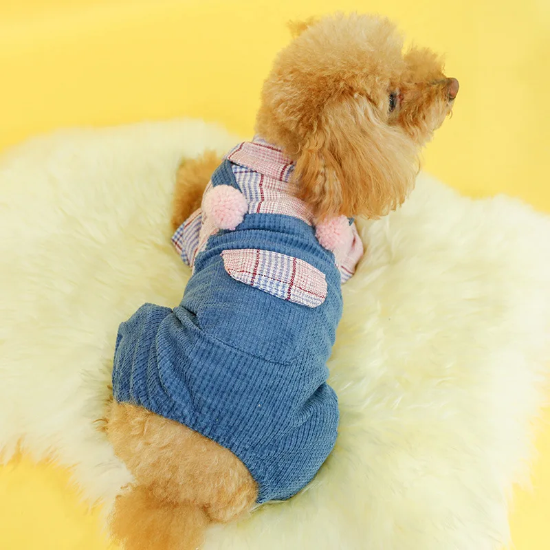

Dog Clothes Jeans for Autumn Pet Supplies Clothing Student Four-legged Puppy Cat Thin Spring and Summer Dog Clothes