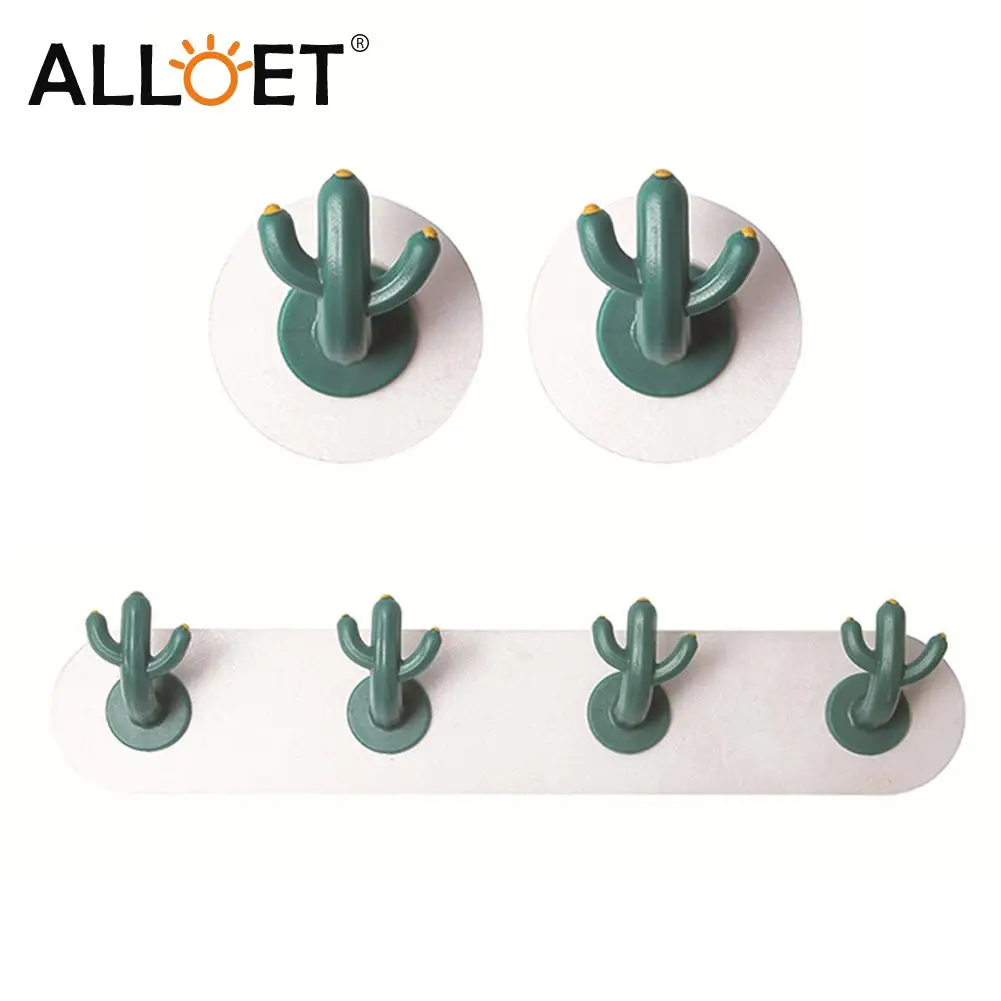 

Cactus Kitchen Non-marking Punch-free Key Holder Seamless Sticking Hat Hook Door Wall Stickers Clothing HANGer Hat Racks