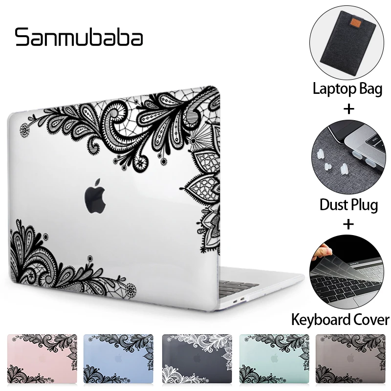 Чехол Sanmubaba с кружевным принтом для Macbook Air Pro 11 12 13 15 16 чехол ноутбука Mac book A2289 A2251