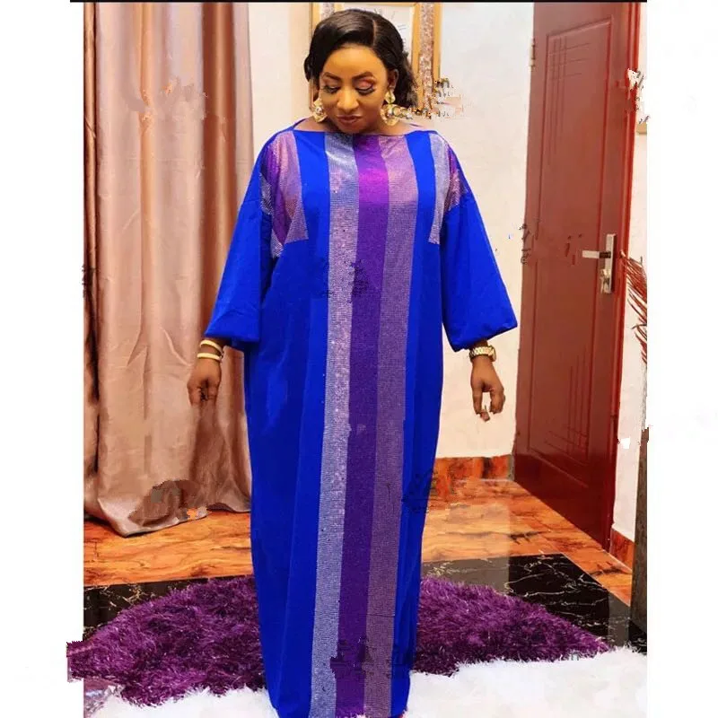 Женское шифоновое длинное платье в африканском стиле со стразами 100% хлопок длина