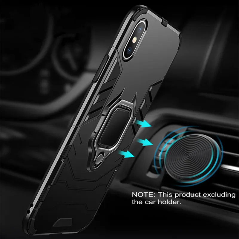 Противоударный Комбинированный держатель чехол для iPhone 11 Pro Max X XR XS 7 8 Plus 6 6S 5