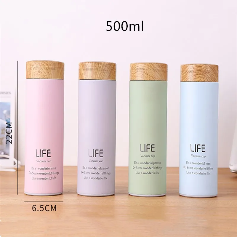 

500ml Fashion Stainless Steel Thermos Mug Coffee Tea Vacuum Flask Thermal Water Bottle Travel Thermocup Tumbler Insulated Bottle