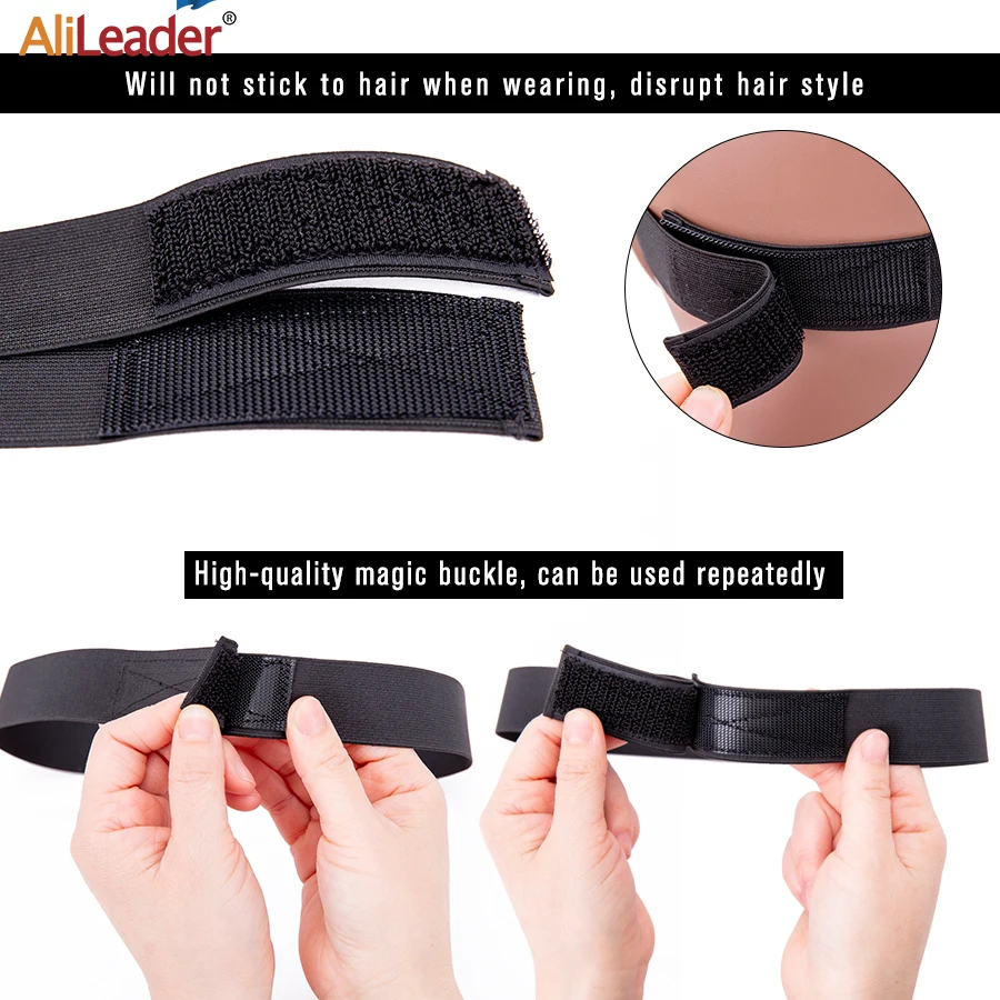 Alileader Cheap Elastic Band For Wigs Accessories High Quality Wig Making Materials Wig Caps For Making Closure wig Black Color