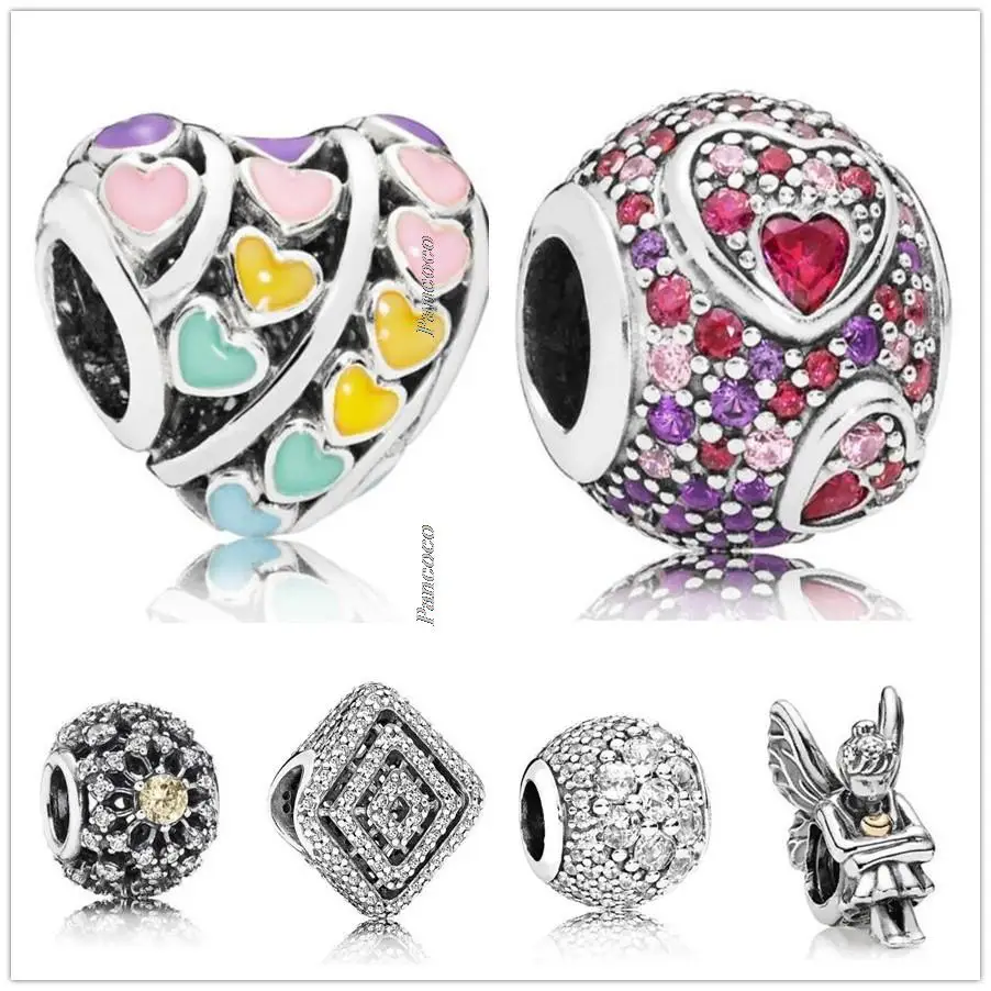 Аутентичные 925 стерлингового серебра проложить очарованы с прозрачная