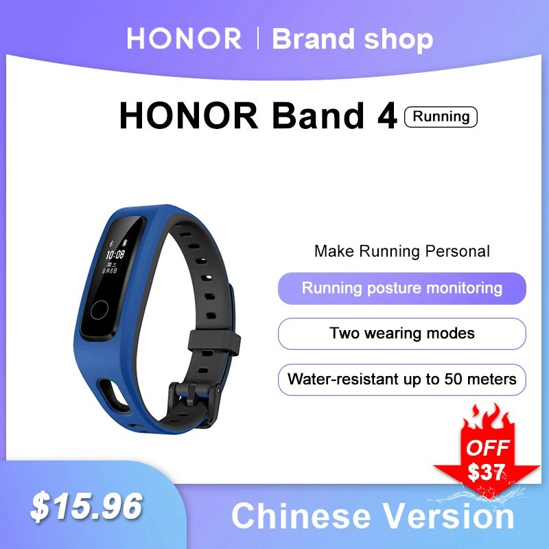 Huawei Honor Band 4 Running Smart Wristbands Sleep Monitoring smart band fitness bracelet waterproof | Электроника