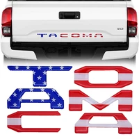 3d ed tailgate letters inserts emblem usa flag fits for toyota tacoma 2016 2020 usa flag
