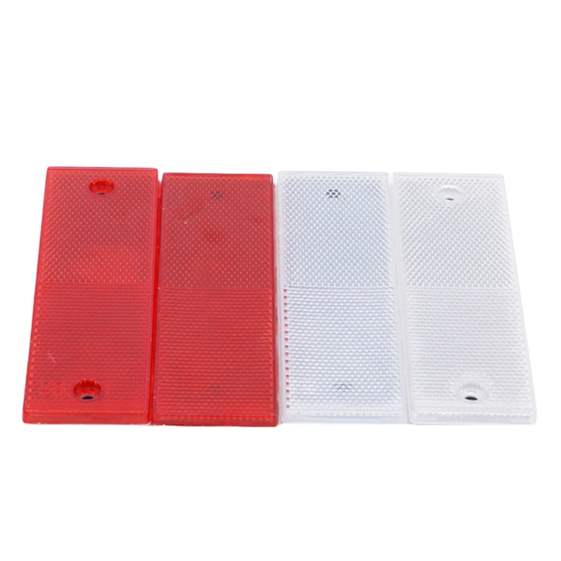 Наклейка для автомобиля красный или белый пластиковый отражатель Светоотражающая предупреждающая