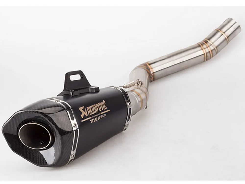 Akrapovic выхлопная труба мотоцикла из углеродного волокна Бенелли Akrapovic выхлопная средняя секция с DB killer для TRK502 ZX10 Z900