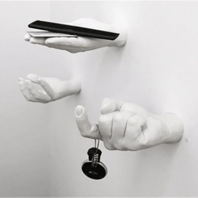 

Creative Hand Model European Home Decor Living Room Study Hat Clothes Hook Storage Rack Wall Decoration New Home Gift A1857