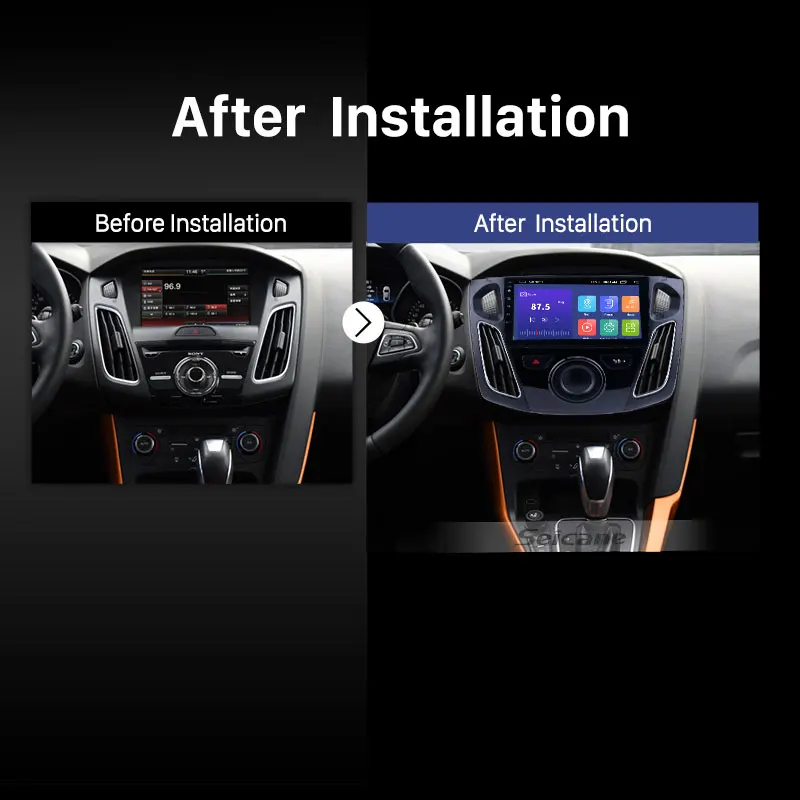 Автомагнитола Seicane 2 + 32 ГБ Android 10 0 для Ford Focus 3 2011 2019 GPS навигация мультимедийный