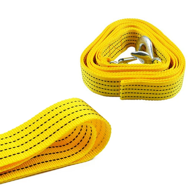 Тяжелые автомобильные буксировочные тросы 4 м трос тяговый ремешок крючки для