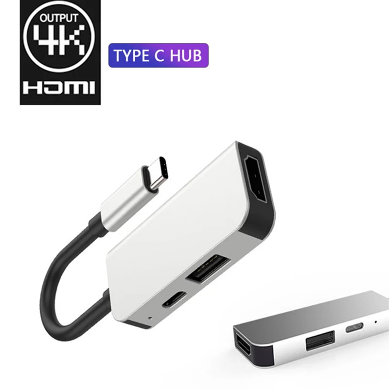 Адаптер USBC Hub для HDMI 4K 60 Гц USB 3 0 мульти Type C 1 сплиттер с поддержкой Max PD 87 Вт